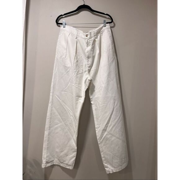 Denimist Women's White Wide Leg Relaxed Blair Double Pleated Pant Size 32 NWOT - Picture 9 of 14